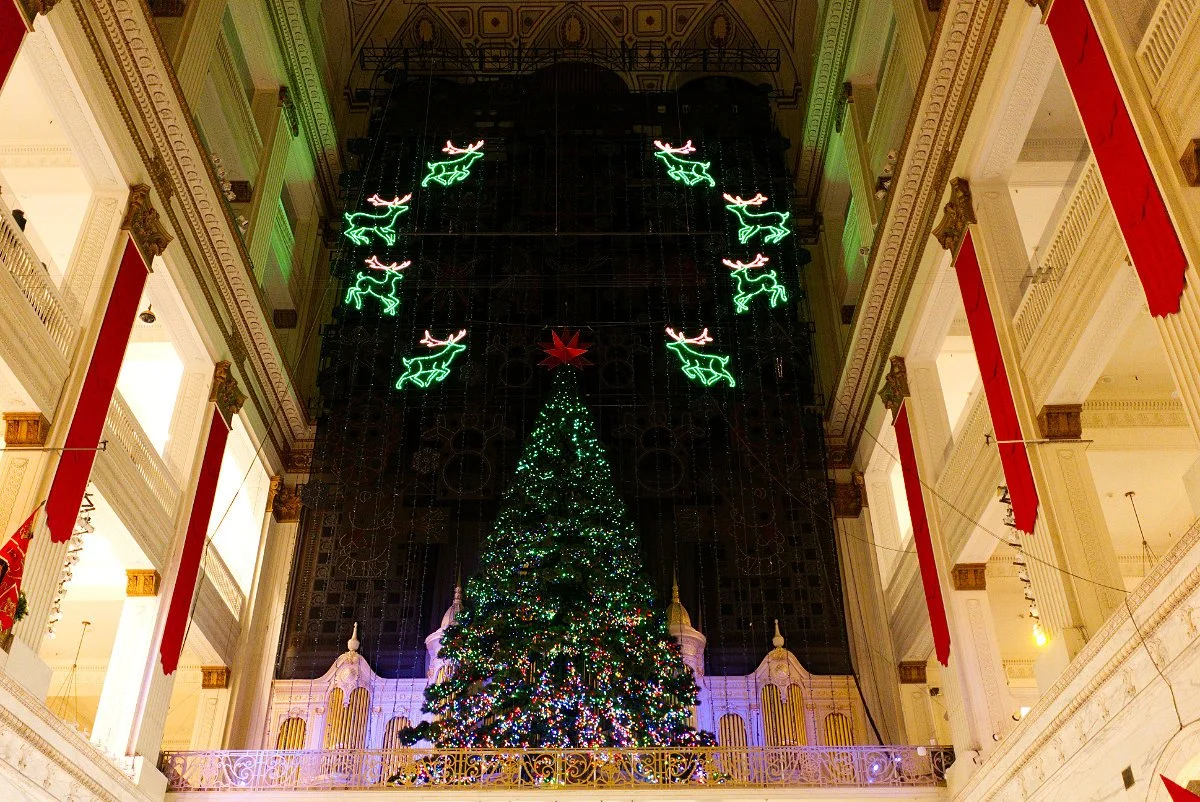 Circle of Reindeer at Wanamaker Light Show Philadelphia December 2025
