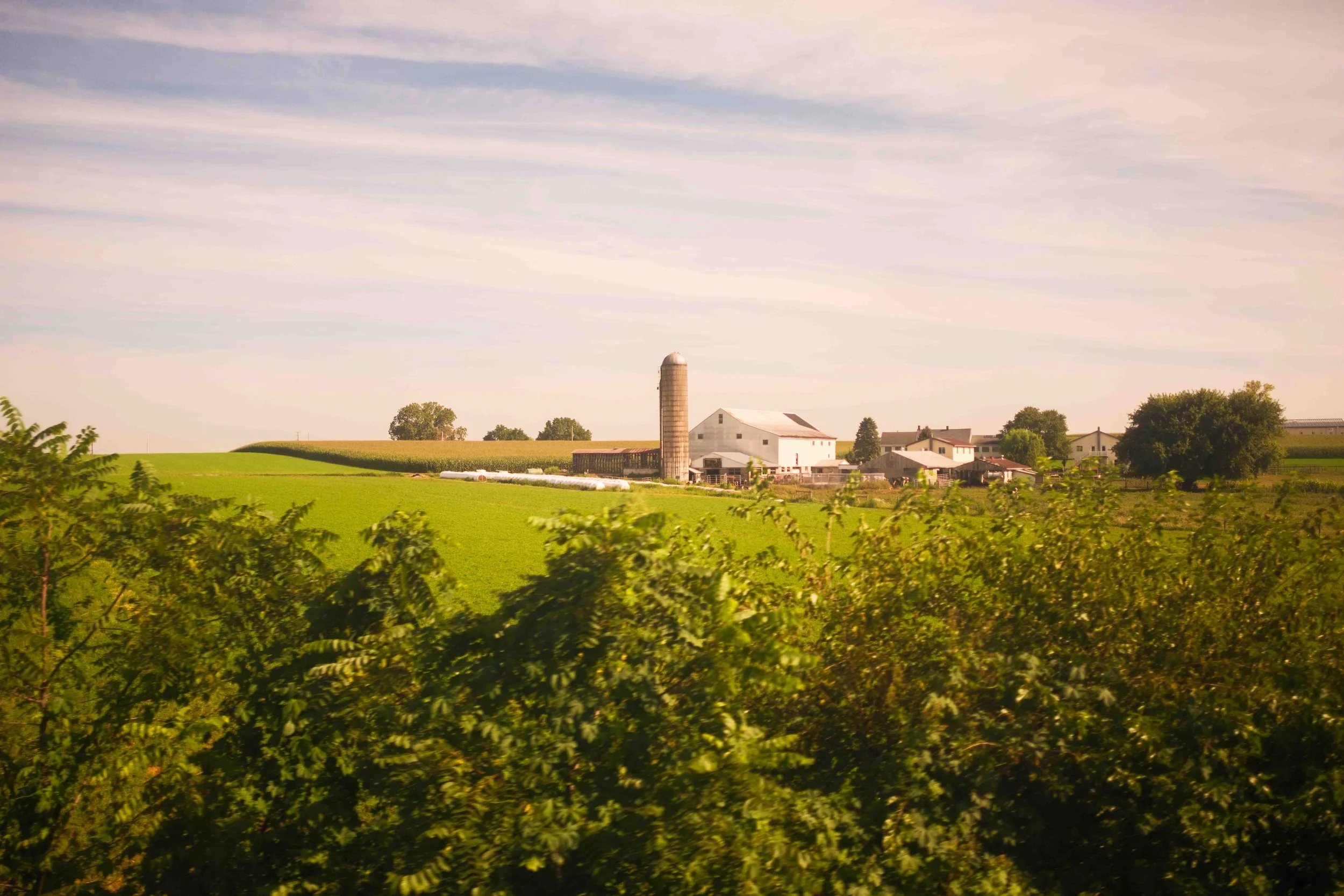 Farm in Lancaster County on Train to Harrisburg