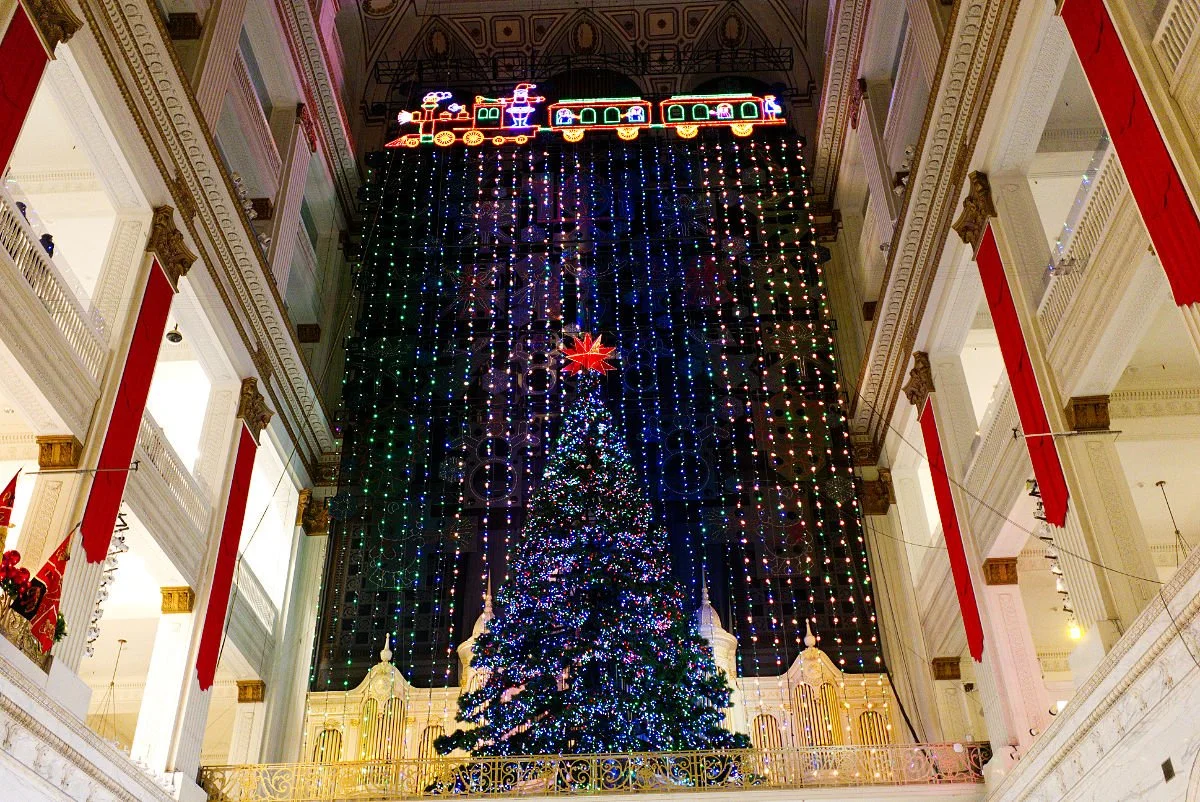 Choo-Choo Train at Wanamaker Light Show Philadelphia December 2025