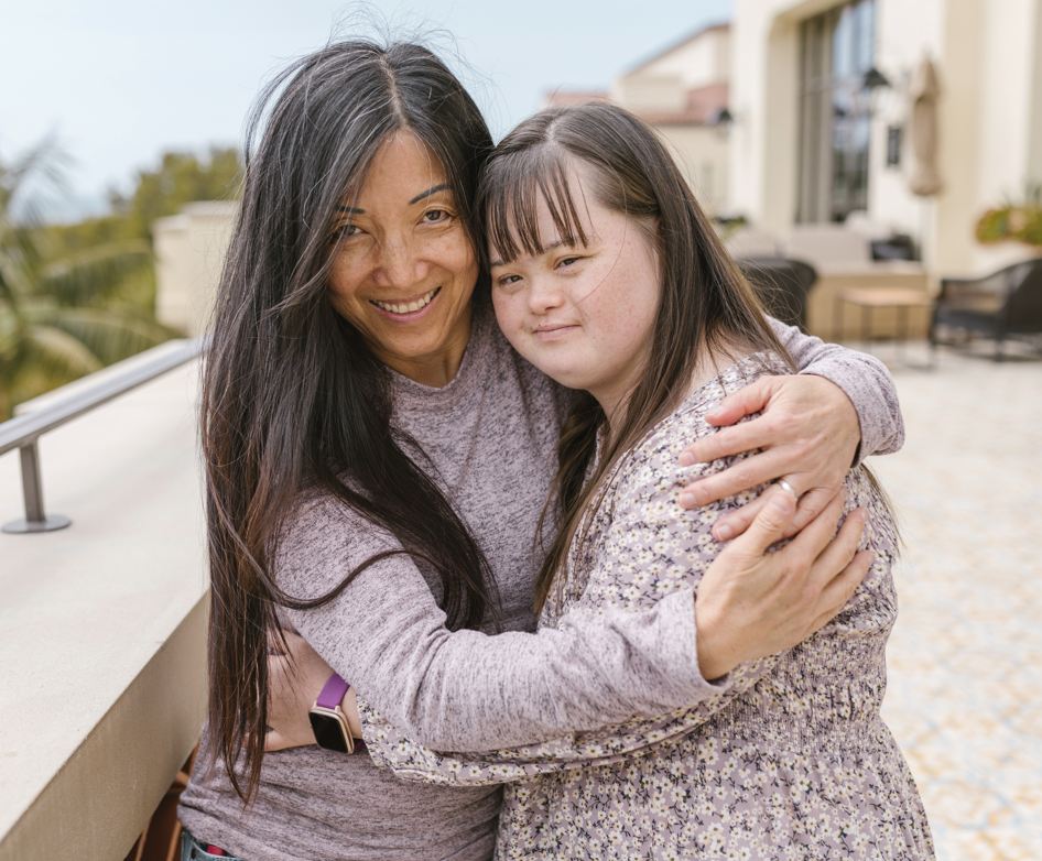 caregiver or family with a person with a disability