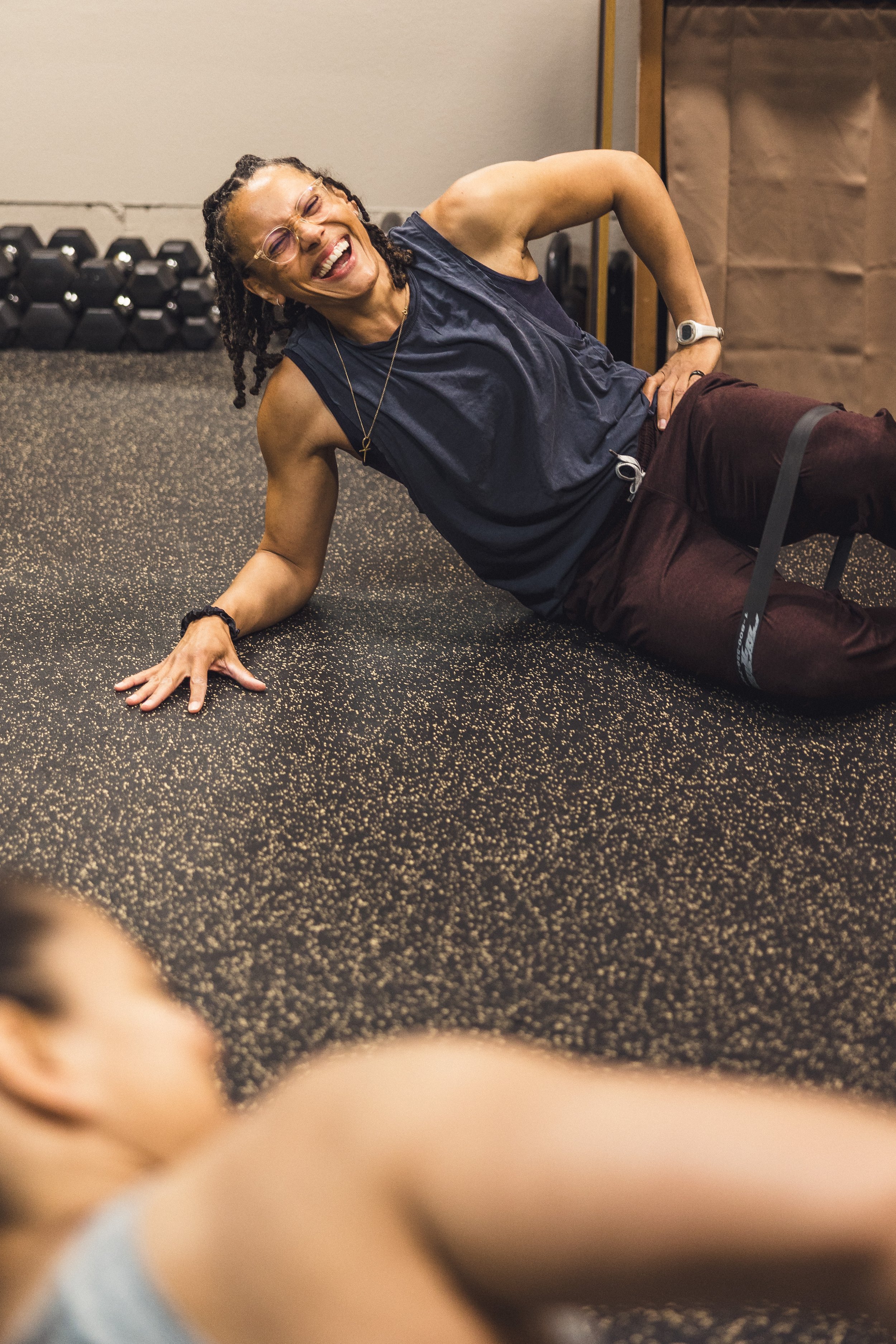Shirley Brown with a client during a training session in her home studio in Monmouth, Oregon.