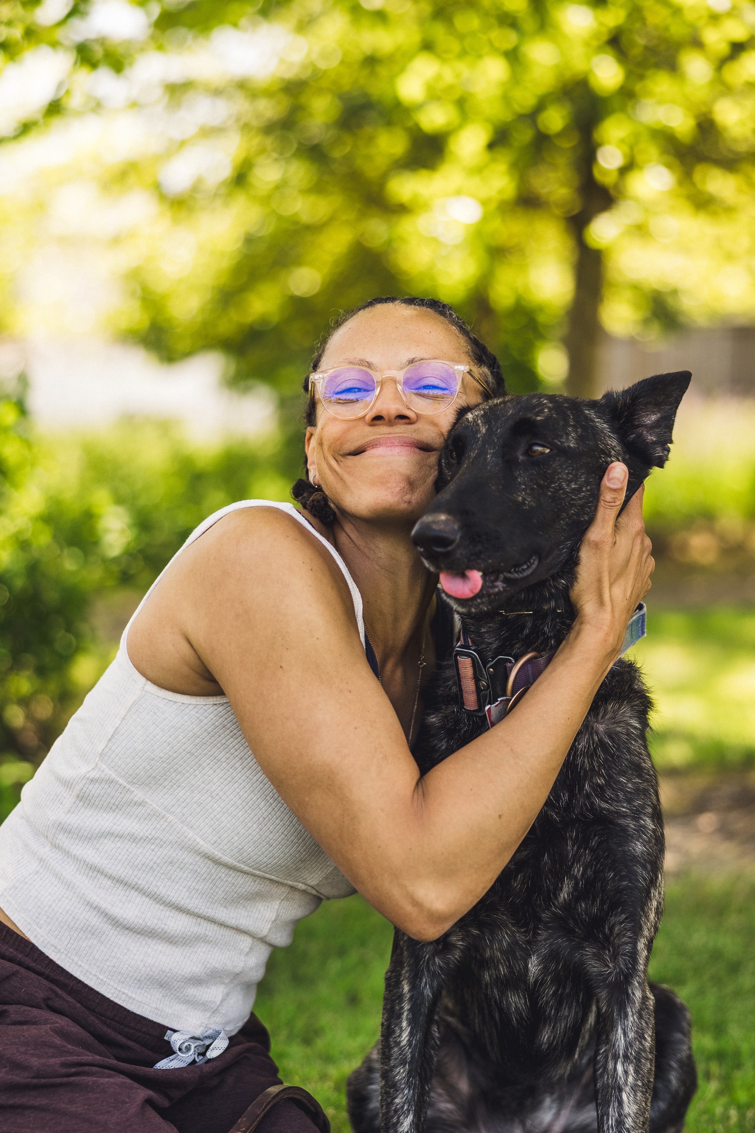 Shirley Brown and her dog.