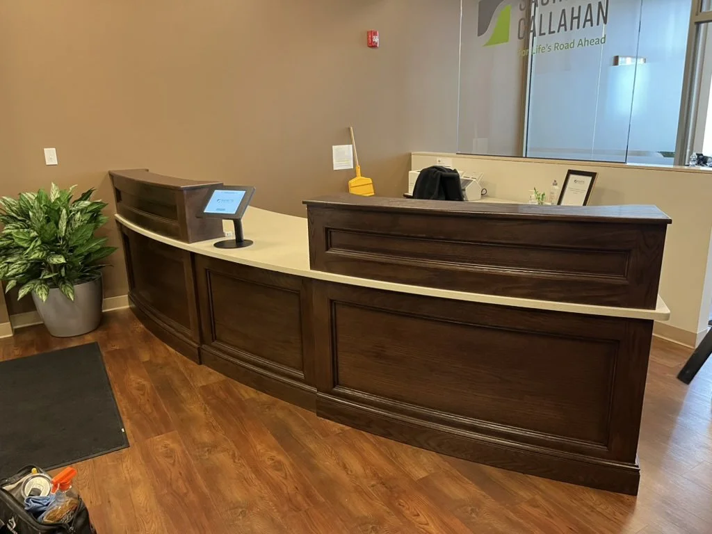 Custom Wooden Office Secretary Desk