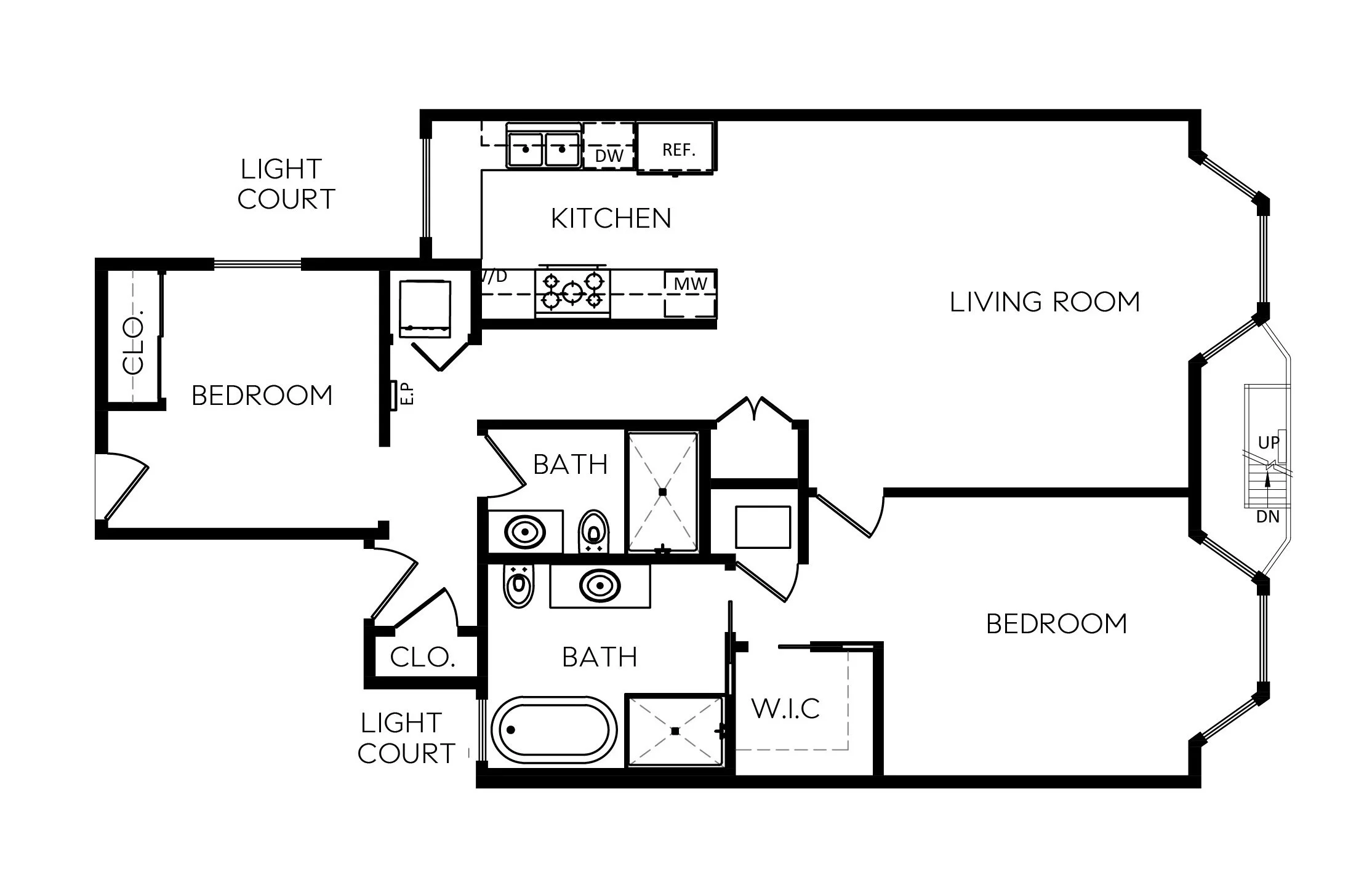 1234 Francisco Unit 5 Floor Plan