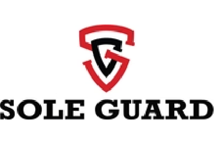 Logo with a shield and the words "Sole Guard" underneath.