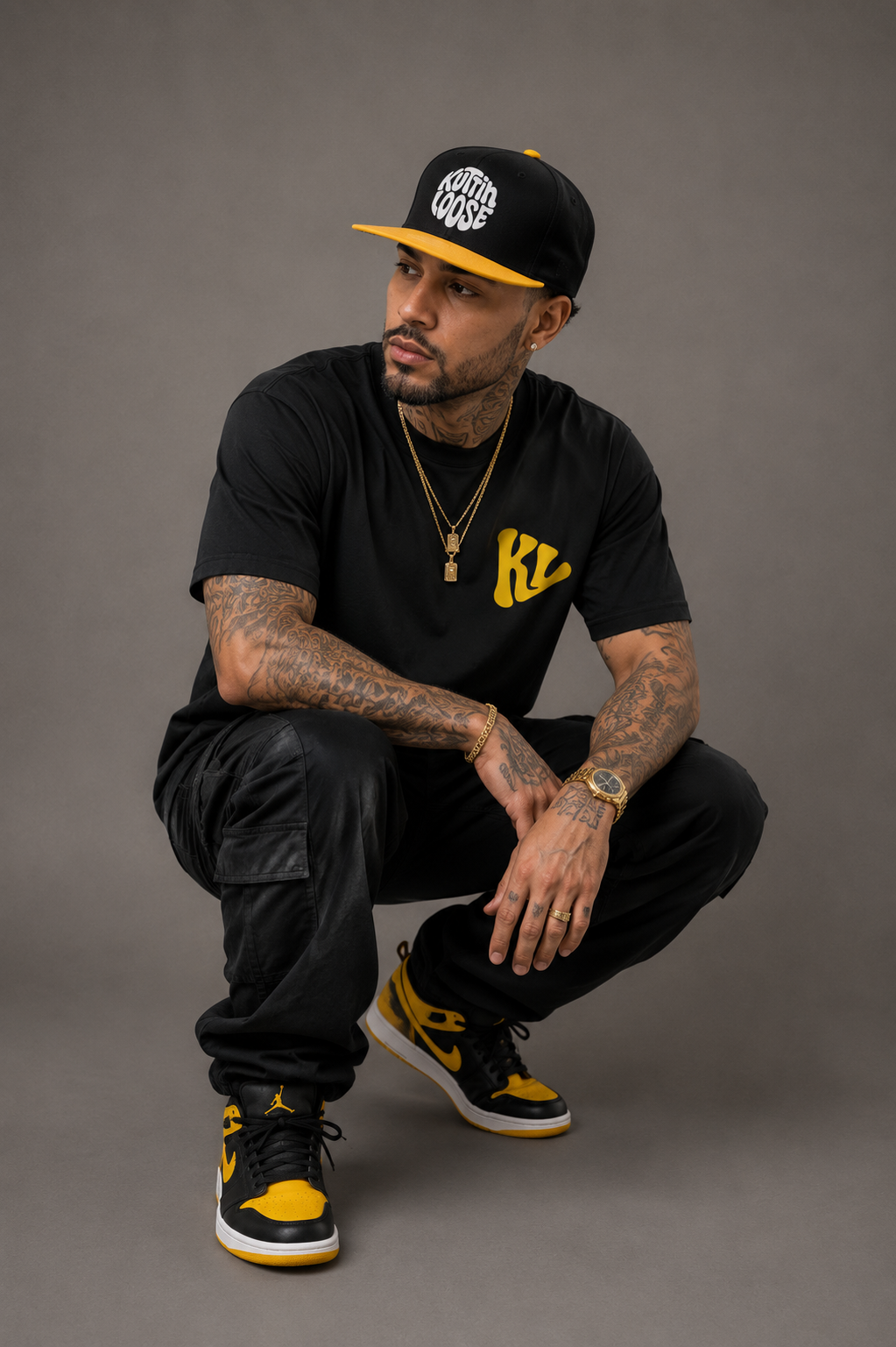 KL Black/Yellow Snapback Hat