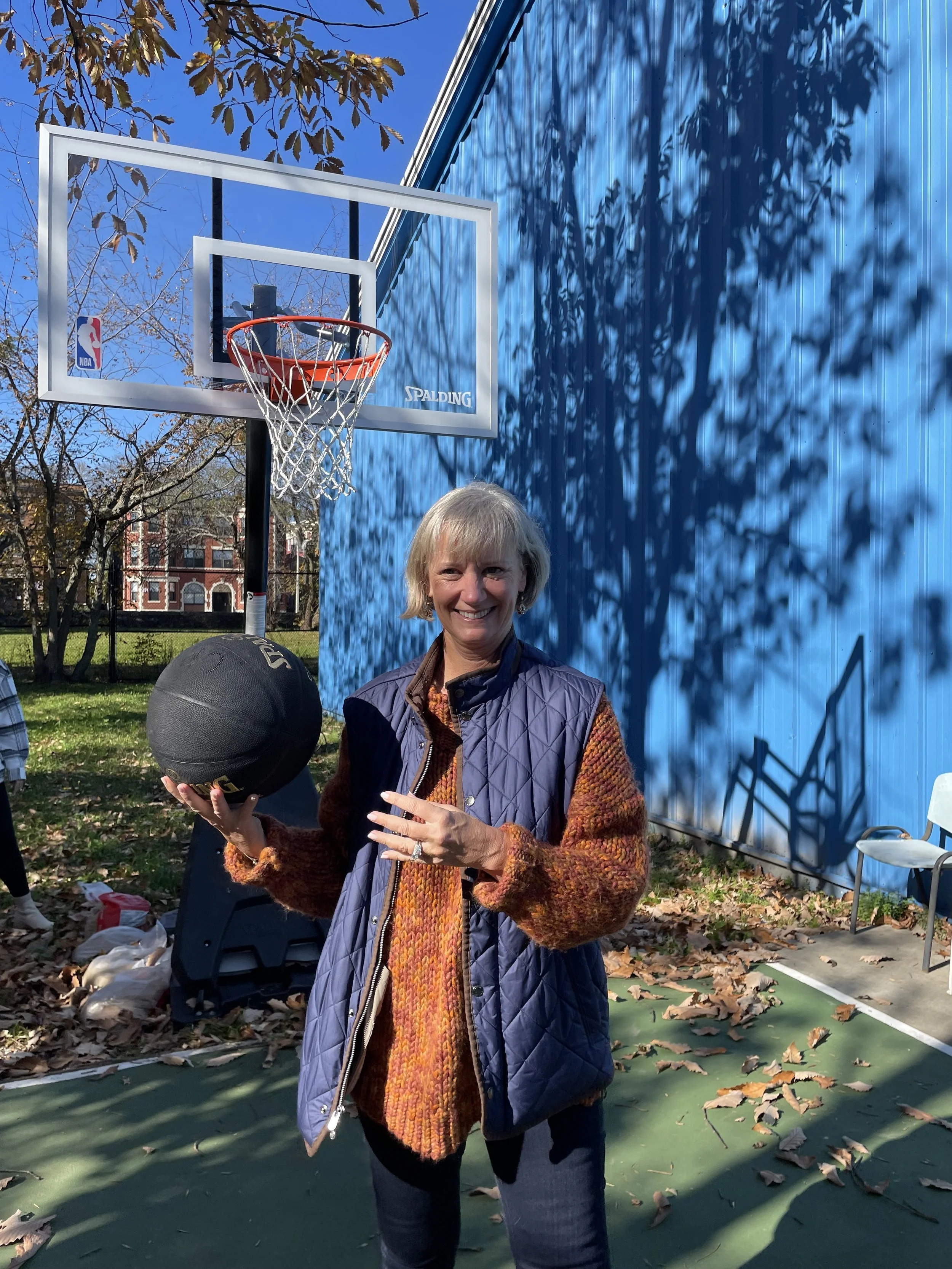 Chase's mom on new STEC basketball court