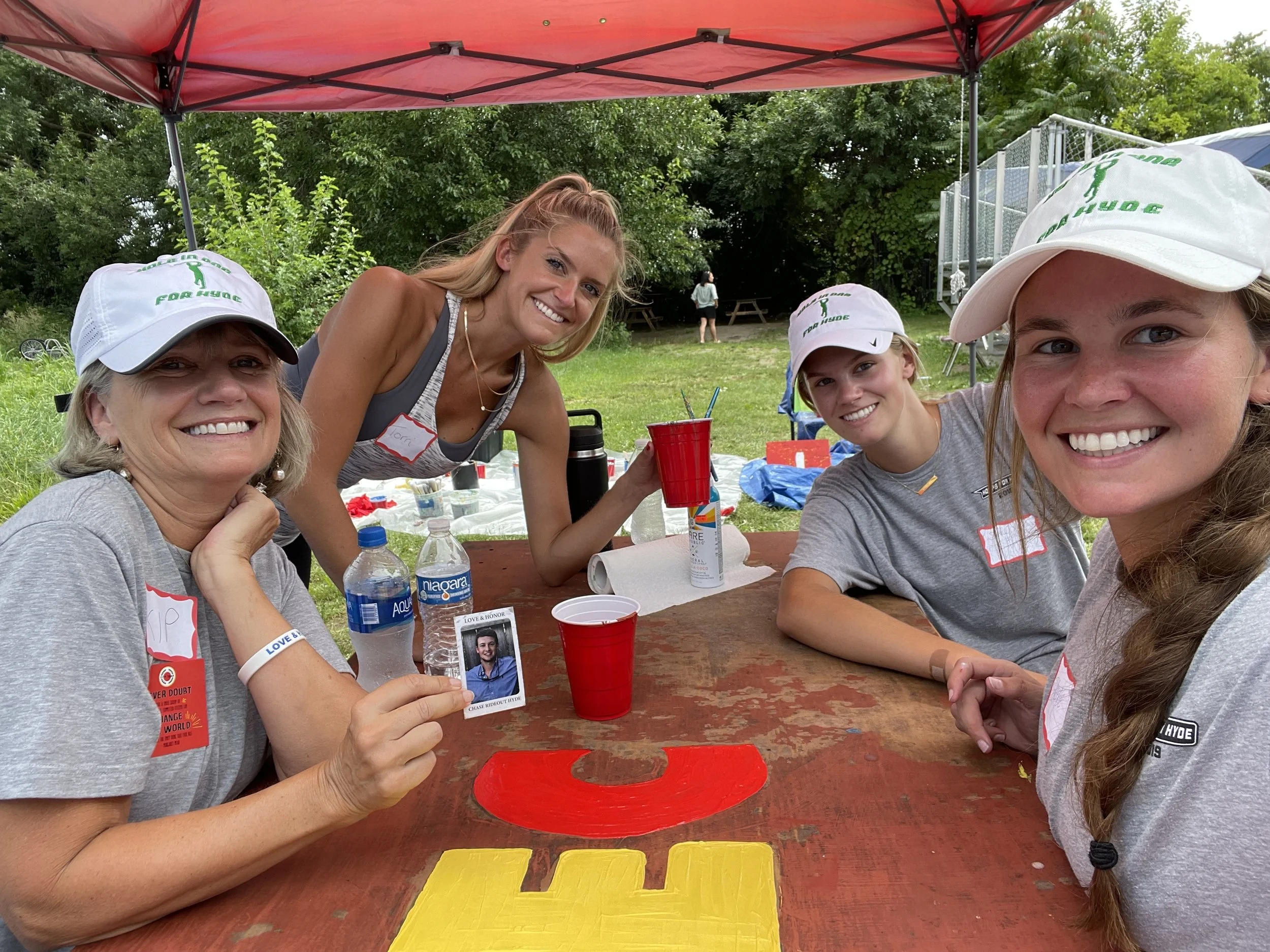 Hyde girls volunteering at STEC in Chase's honor