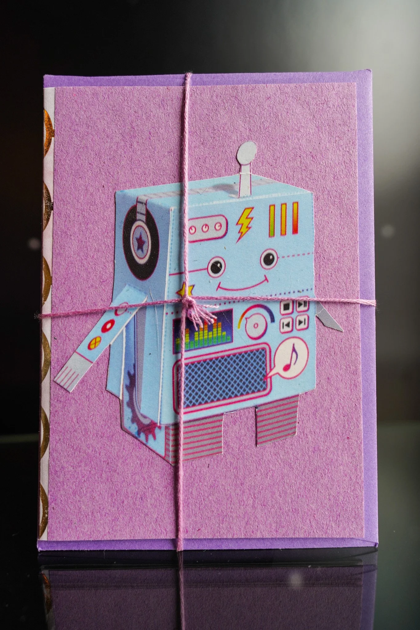 The Robot Rhythm: Upcycled Collage Card