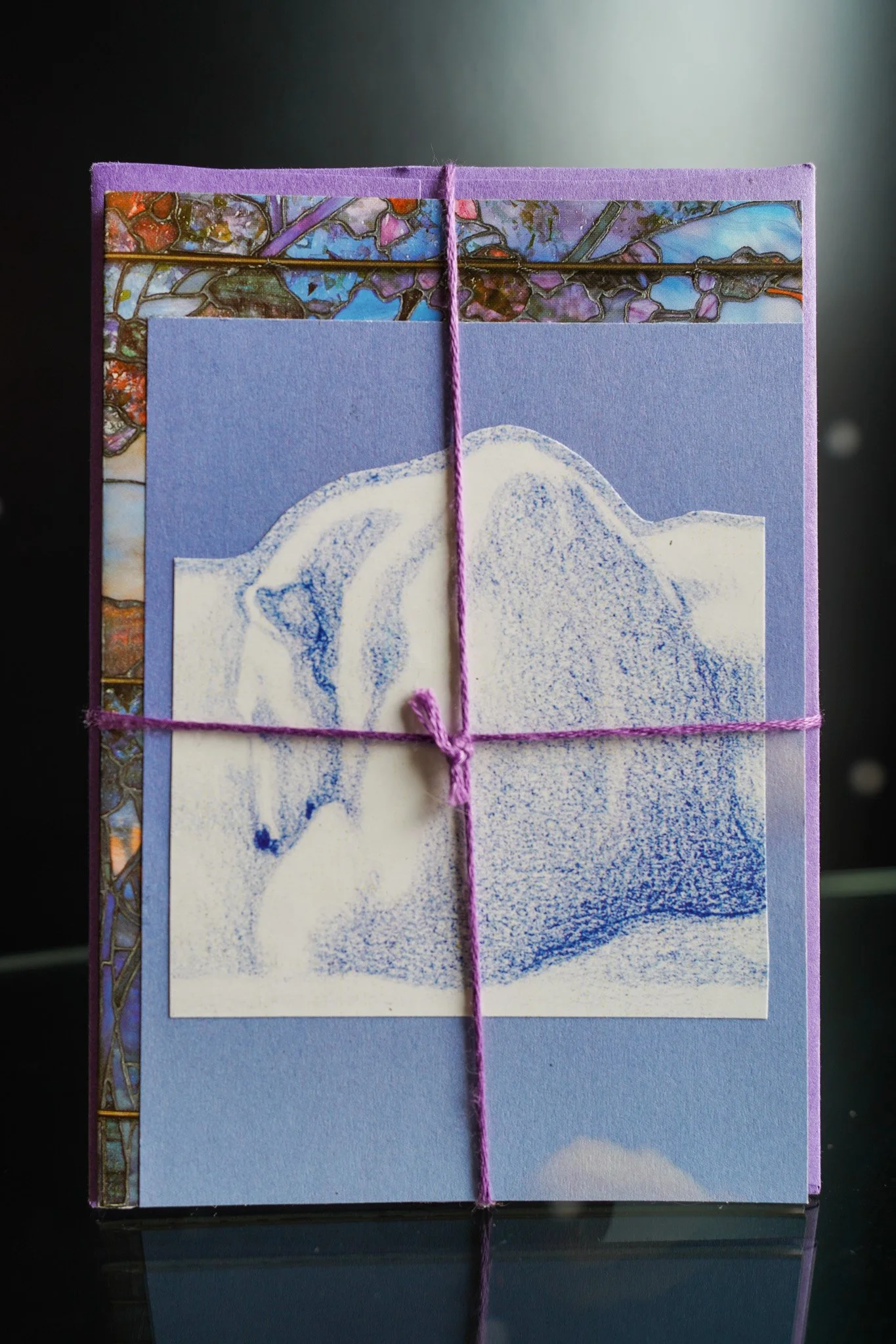 The Arctic Wanderer: Upcycled Collage Card