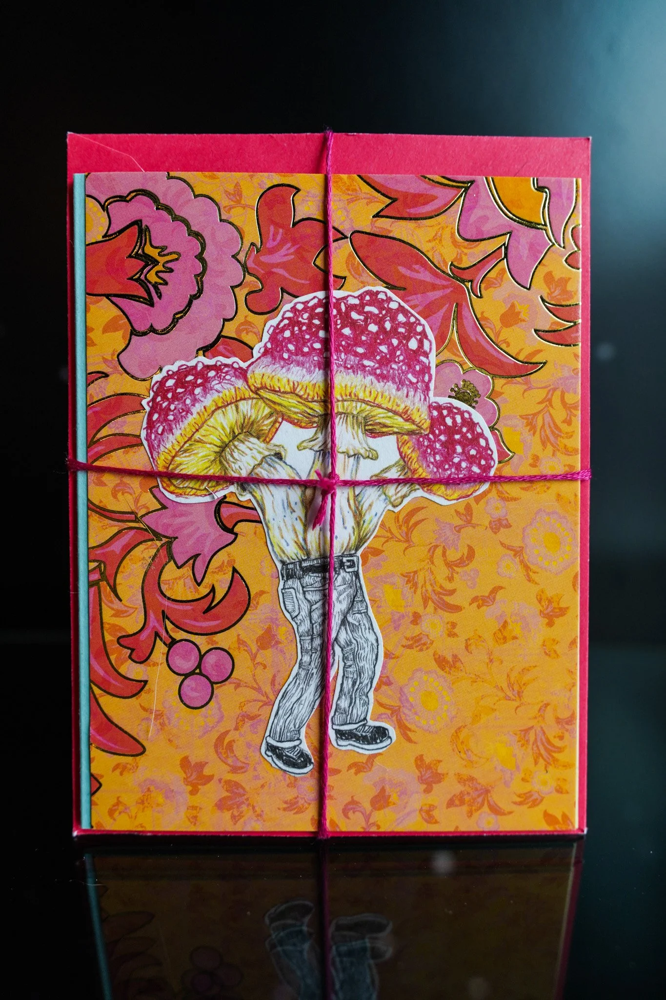 The Fungal Fellow: Upcycled Whimsy Card
