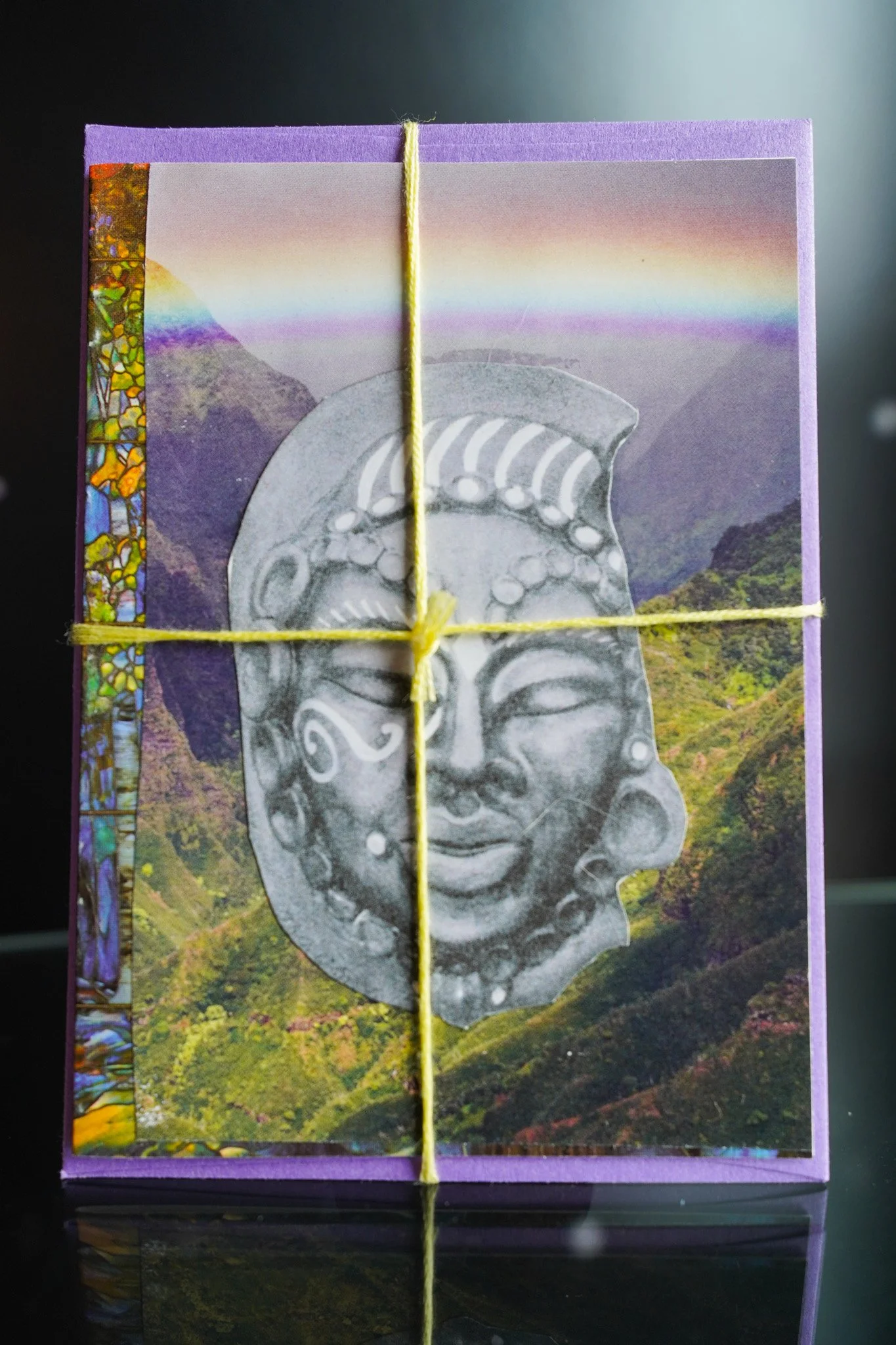 The Mountain Sentinel: Reimagined Collage Card