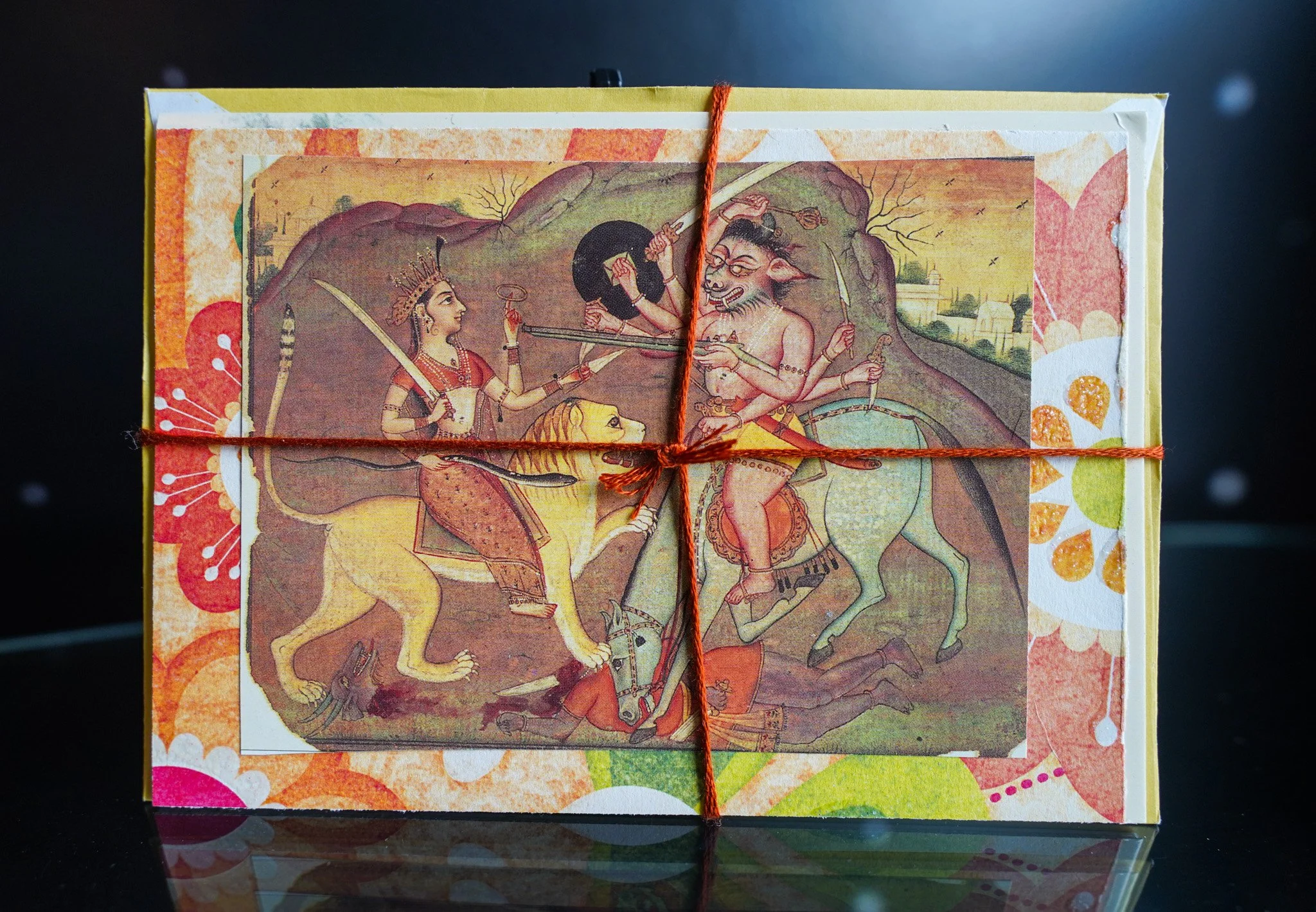 The Divine Combat: Upcycled Folklore Card