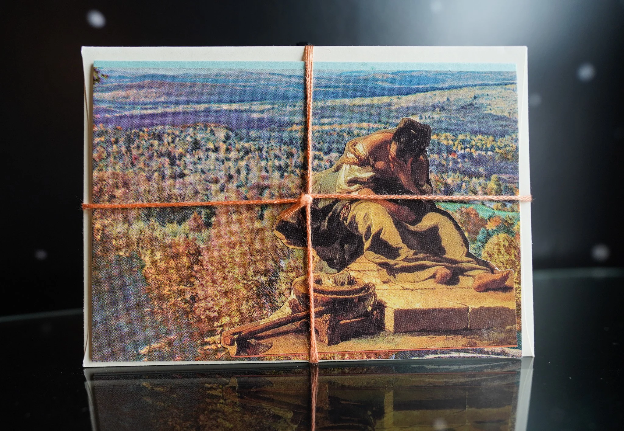 The Solitary Overlook: Upcycled Landscape Card