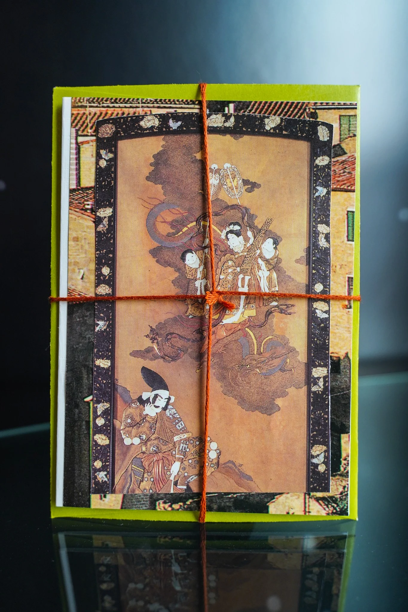 The Heavenly Descent: Upcycled Folklore Card