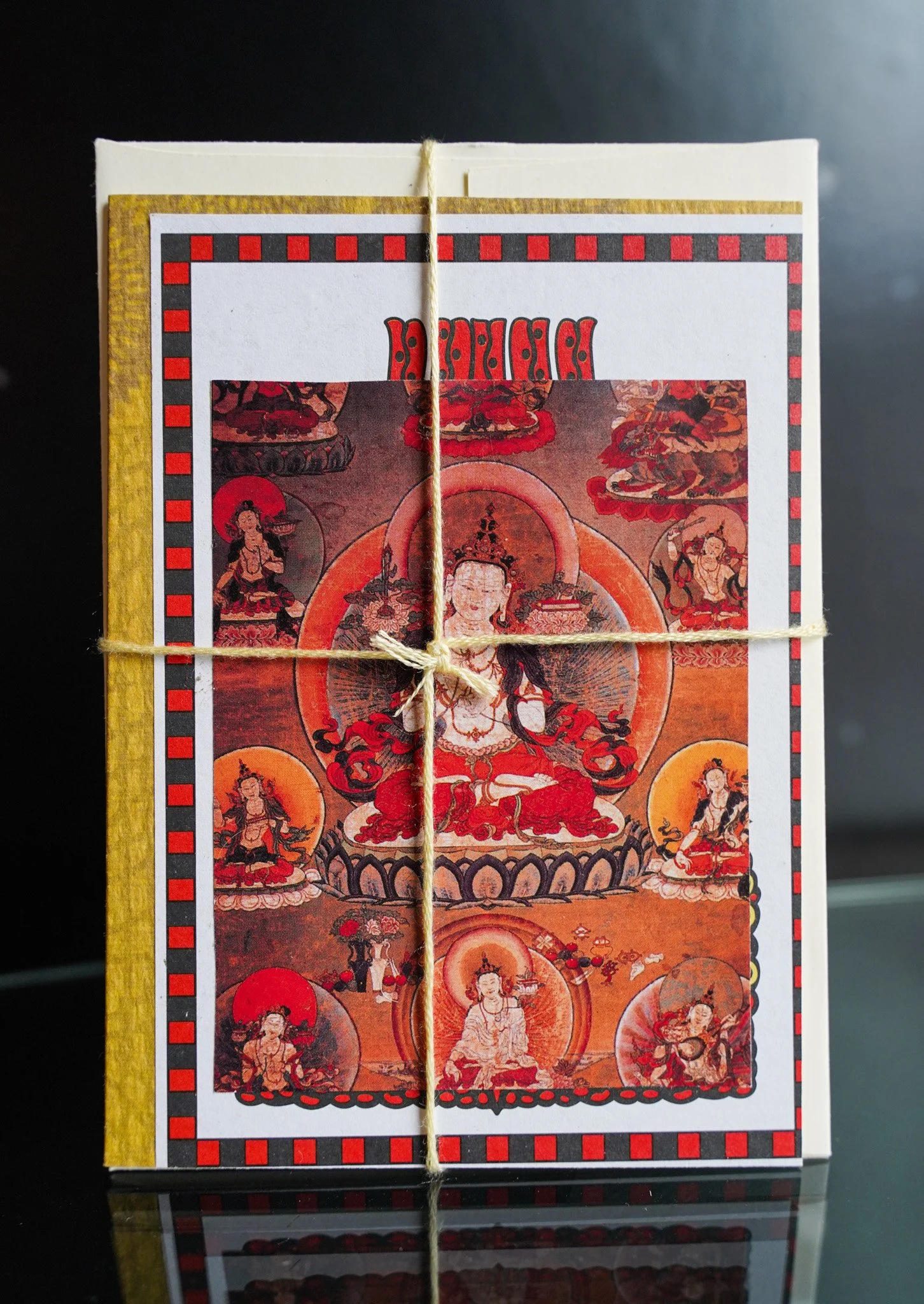 The Sacred Circle: Upcycled Thangka Card