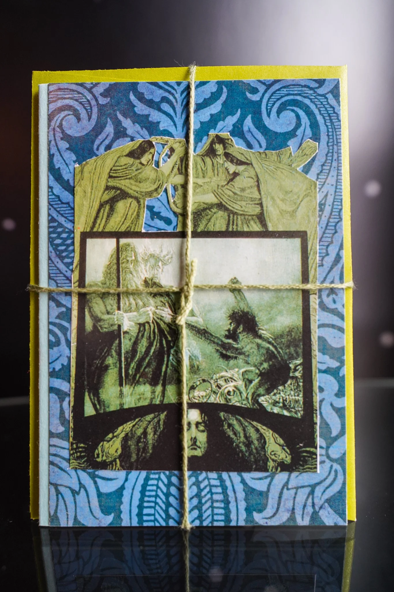 The Mythic Assembly: Upcycled Art History Card