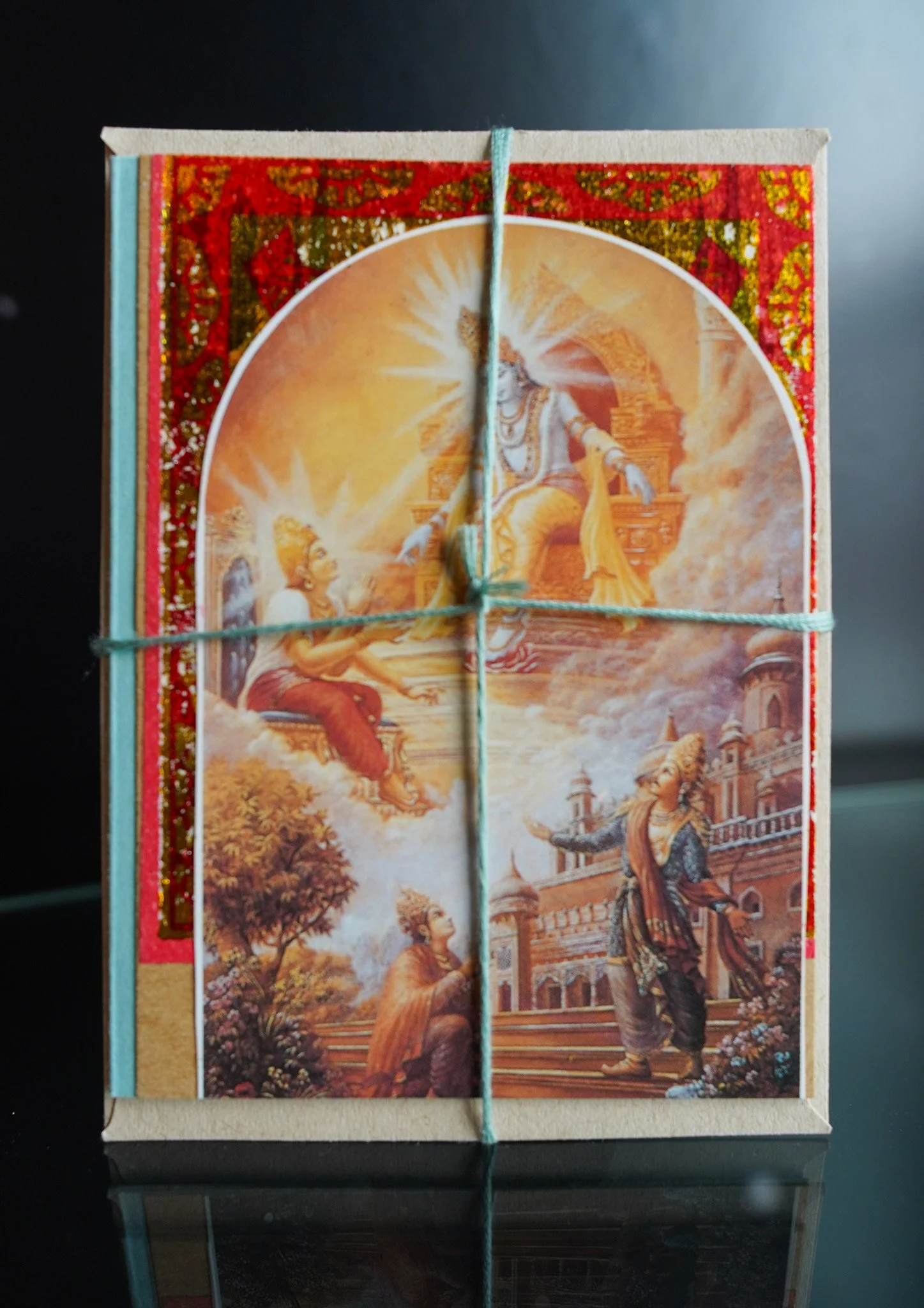 The Celestial Audience: Upcycled Folklore Card