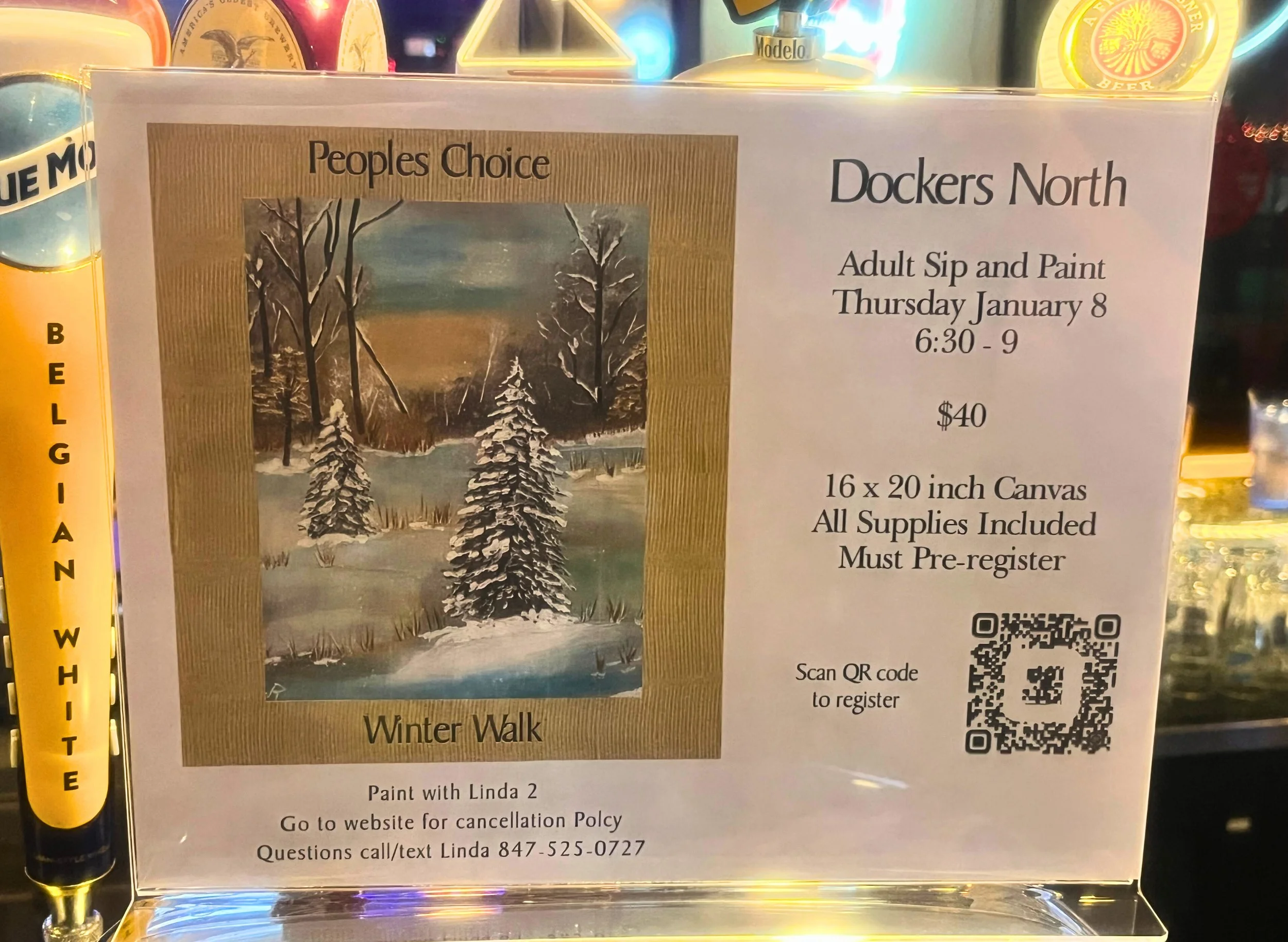 Adult Sip & Paint at Dockers North Winter Walk