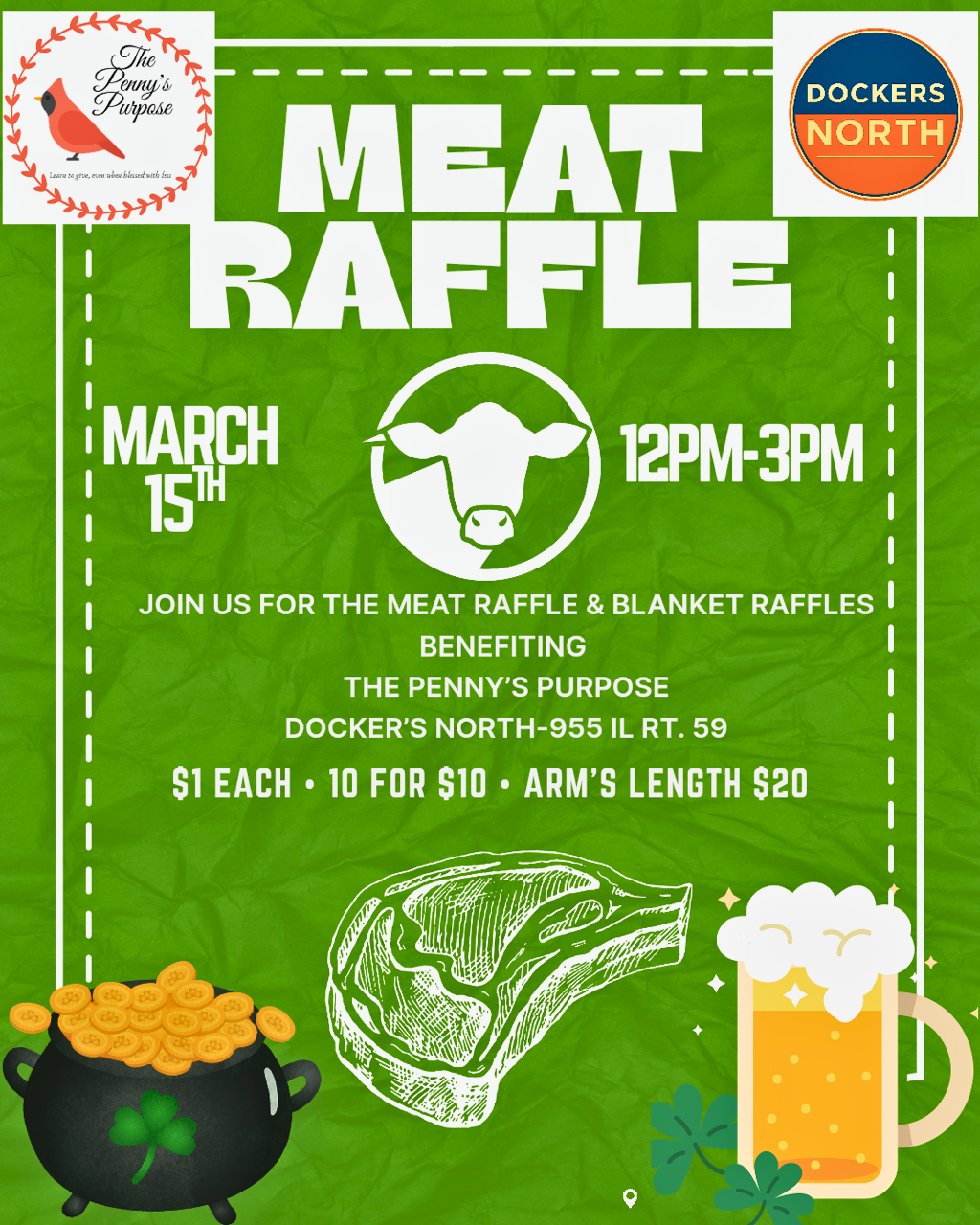 𝐃𝐎𝐂𝐊𝐄𝐑𝐒 𝐍𝐎𝐑𝐓𝐇 𝐌𝐄𝐀𝐓 𝐑𝐀𝐅𝐅𝐋𝐄 • 𝐒𝐔𝐍𝐃𝐀𝐘 𝐌𝐀𝐑𝐂𝐇 𝟏𝟓