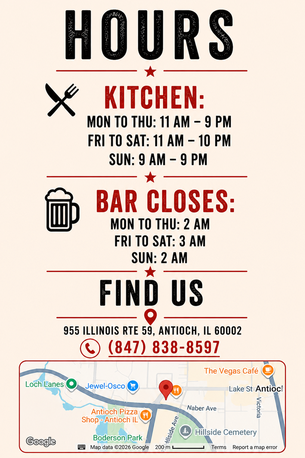 Dockers North hours and contact info