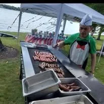 Fresh off the grill catering setup