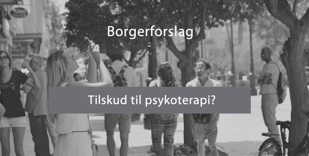 Borgerforslag om tilskud til psykoterapi