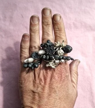 Lost wax/lost vegetable cast rings. Bracket 4