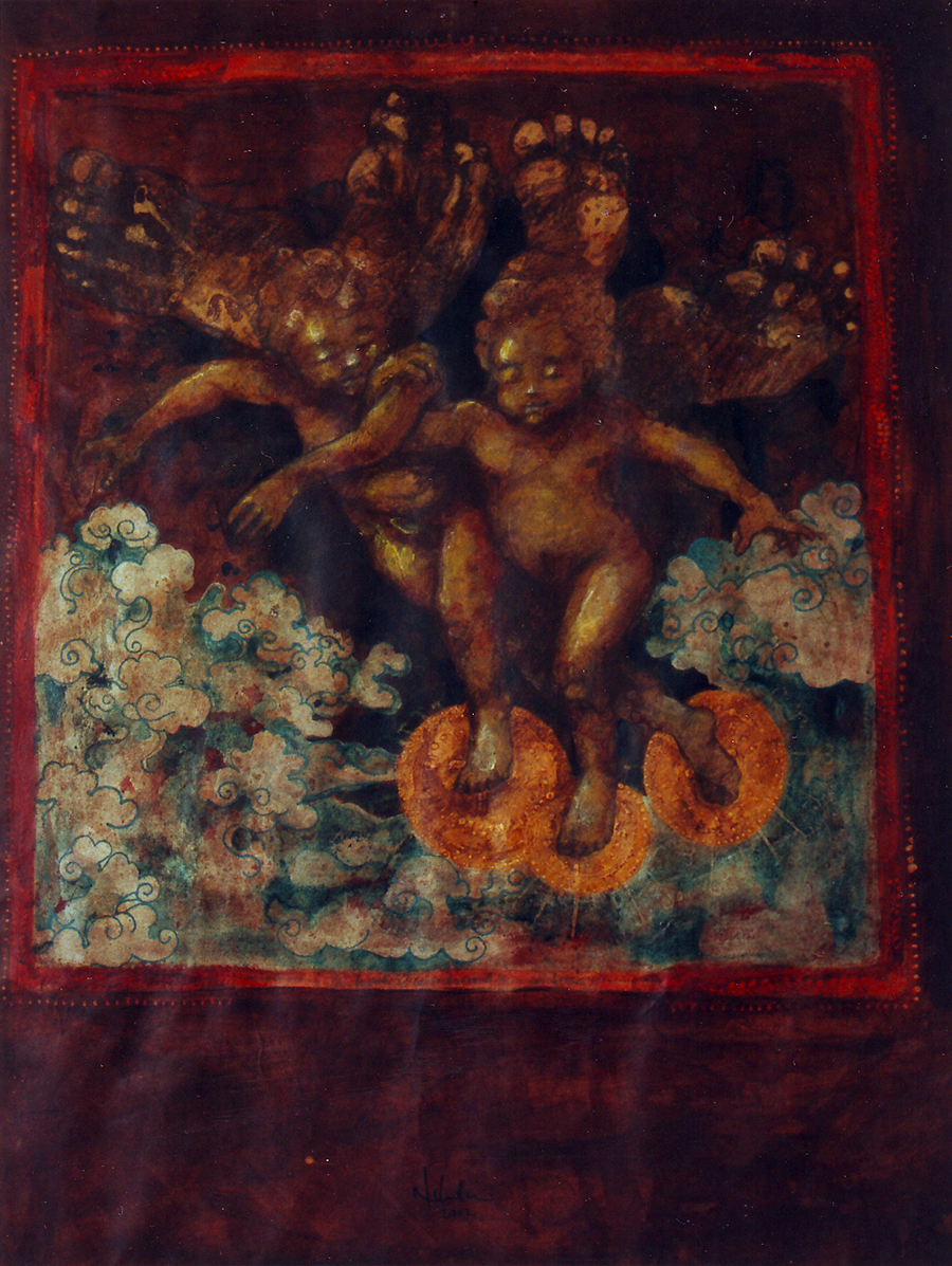 of this we cannot speak- graphite, ink and acrylic on paper - 18" x 24" - 2002