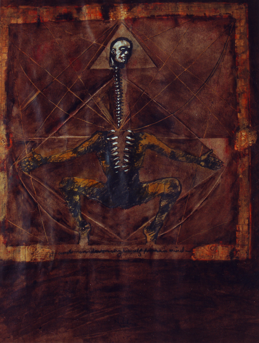 diagram - graphite, ink and acrylic on paper - 18" x 24" - 2002