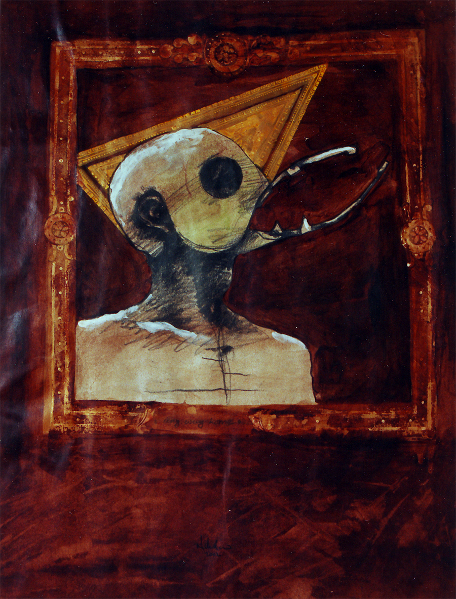 any way home - graphite, ink and acrylic on paper - 18" x 24" - 2002