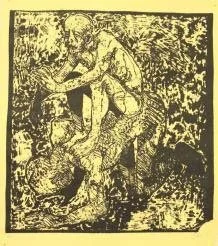 First Throne - woodblock print - 18" x 18" - 2003