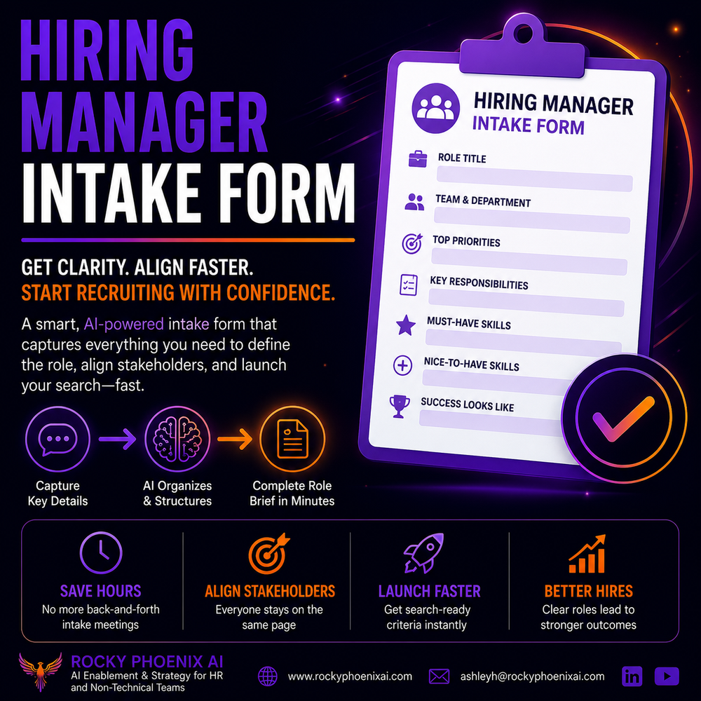 Hiring Manager Intake Form AI assistant