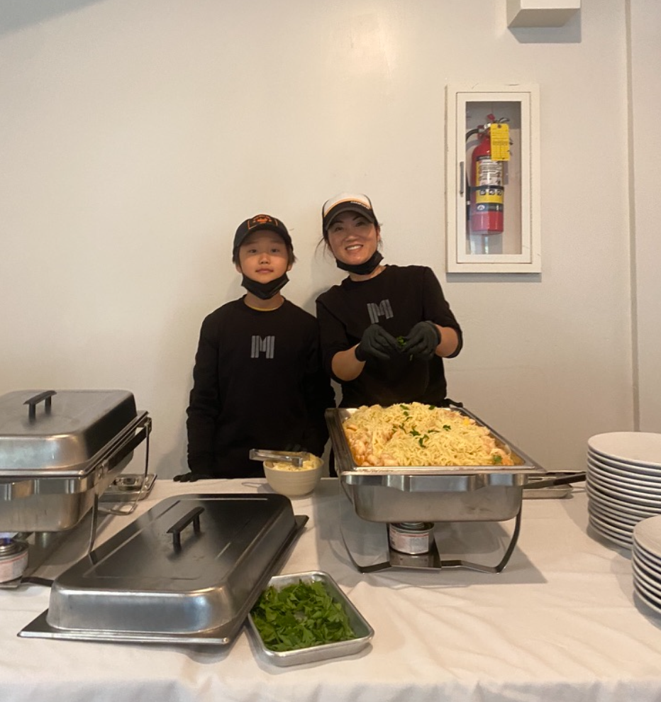 Serving food at the hotel
