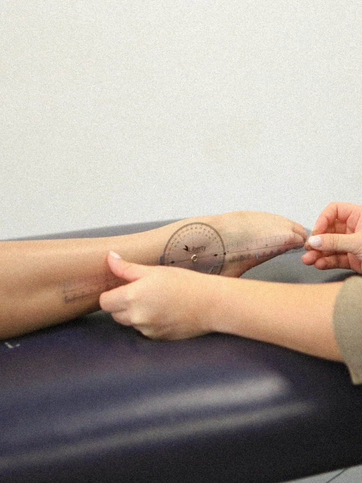 Range of Motion Assessment on dancers foot