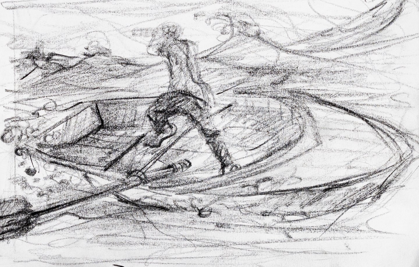 Stormy Study III, Graphite, 5.75x9", 2025