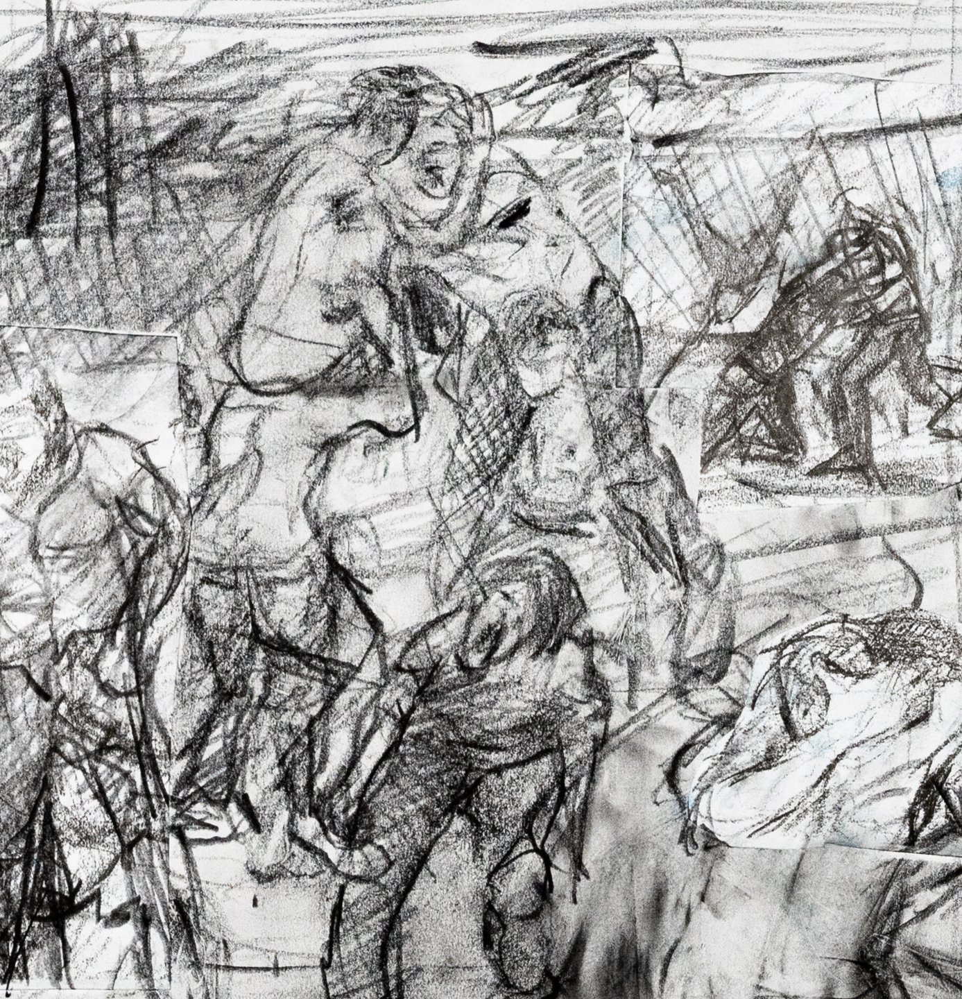 Streetfighters Study III, Graphite, 8x8", 2024