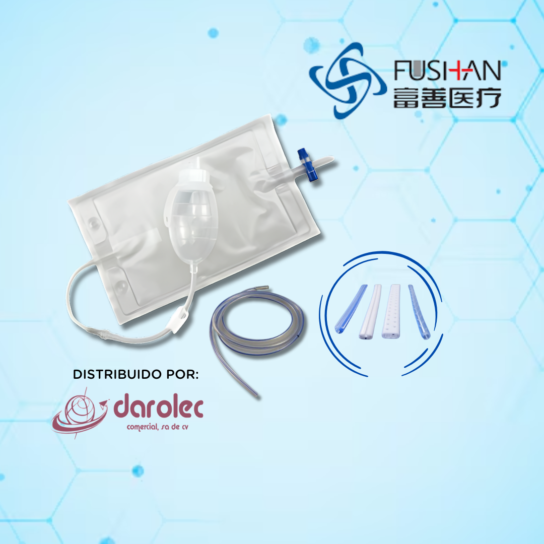 Catéter Plano Reservorio Silicón Bolsa Recolectora