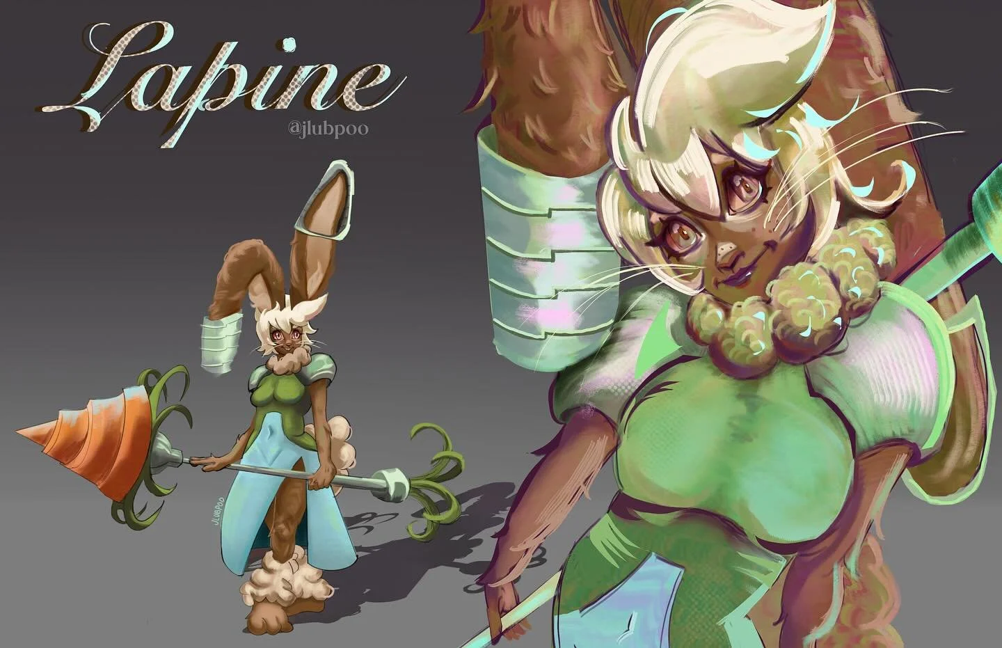 Lapine Character Design !! tried a new layout this was really fun

swipe for process -

#CharacterDesign #VisualDevelopment #ConceptArt #OC #OriginalCharacter #CharacterArt #Illustration #ArtOfTheDay #anthropomorphic #furry #digitalart #procreate #vi