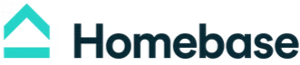 Homebase logo with a stylized house icon and the text 'Homebase'.