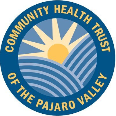 Logo for Community Health Trust of the Pajaros Valley featuring a sun rising over blue rolling hills.