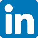 LinkedIn logo with white 'in' on a blue background