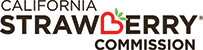 California Strawberry Commission logo with text and heart icon