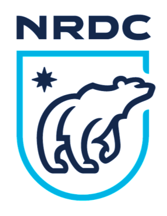 NRDC logo featuring a bear and a star within a shield outline