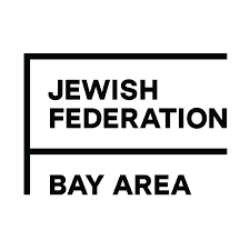 Logo with black horizontal and vertical lines and text reading "Jewish Federation Bay Area" in black capital letters.