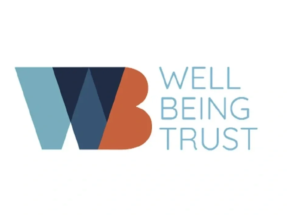 Logo with stylized W, W, B in shades of blue and brown, followed by the text 'Well Being Trust' in blue.