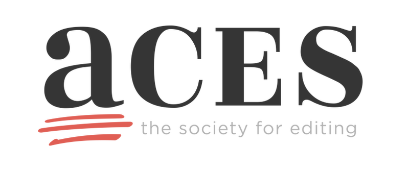 ACES logo ("aces" in black type above a tagline that reads "the society for editing")
