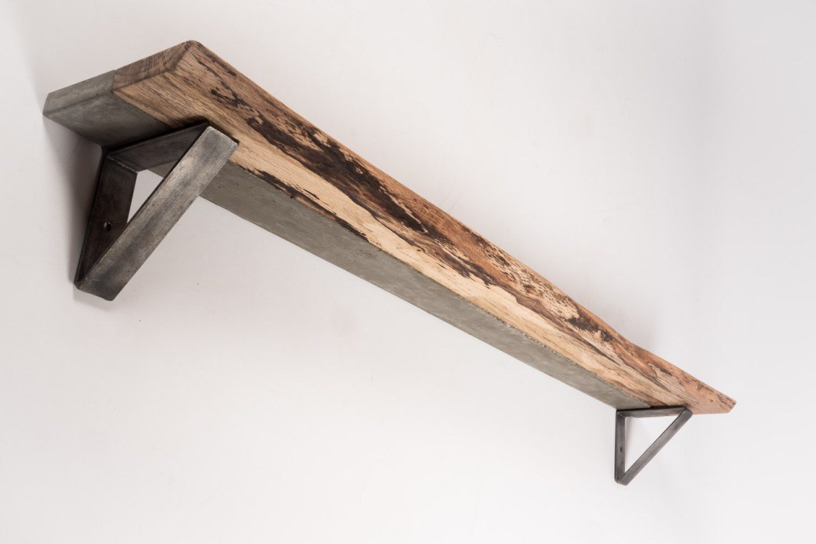 Spalted Oak and Concrete shelf