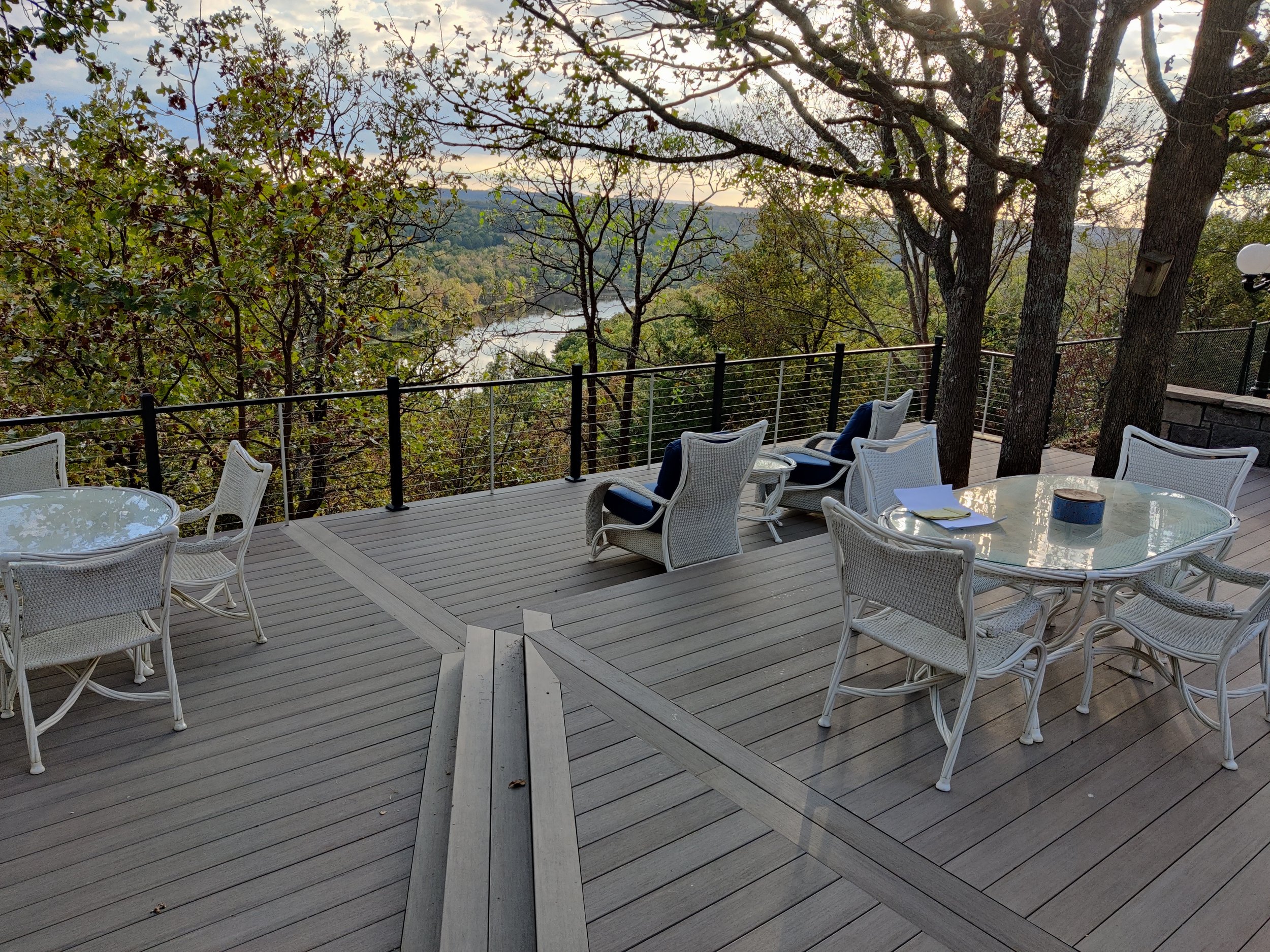 Composite decking and cable railing