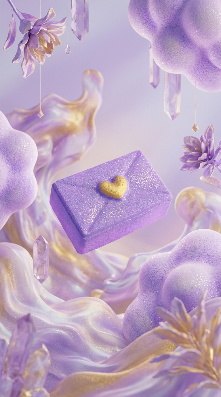 Love Letter Crystal Infused Bath Bomb